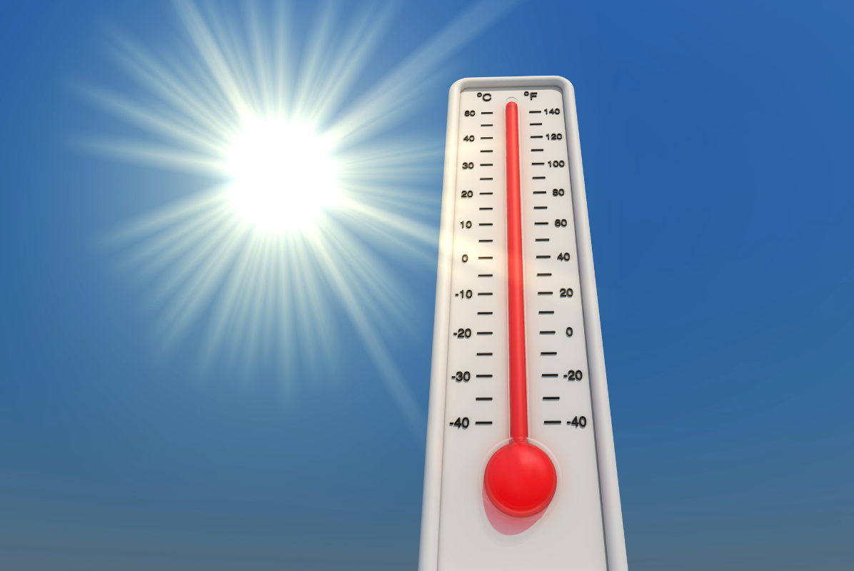 outdoor thermometer and sunshine